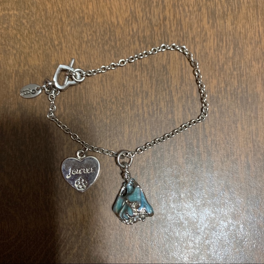 Disney silver tone toggle bracelet Cinderella
